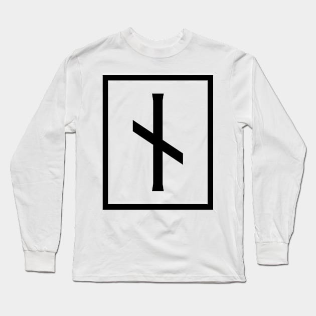 Naudhiz Desire Norse Rune Long Sleeve T-Shirt by HalpinDesign